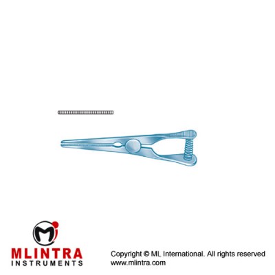 Mini-Glover Arteria Atrauma Bulldog Clamp Straight Titanium, 40 mm Jaw Length 14 mm